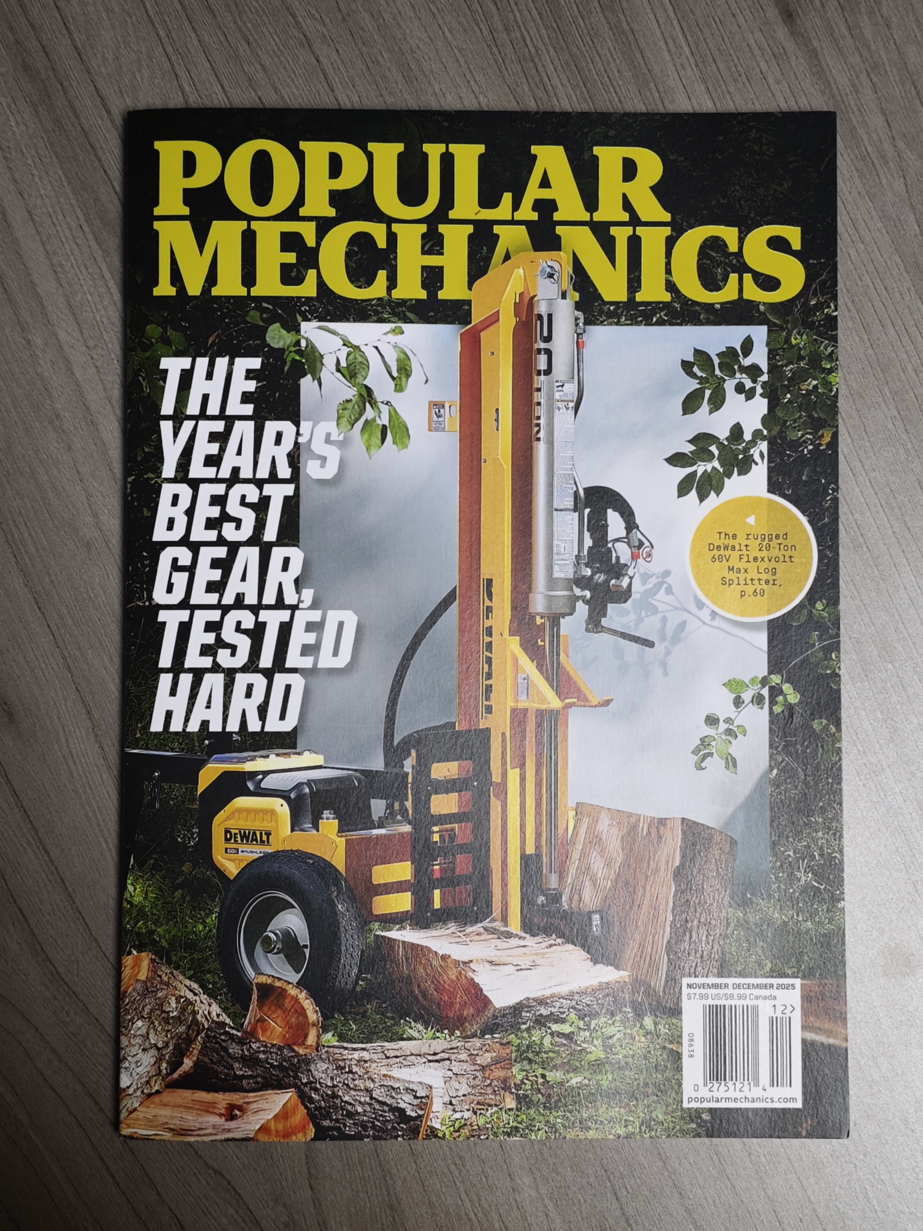 Lo spaccalegna DeWalt con batteria agli ioni di litio appare sulla copertina di POPULAR MECHANICS – La forza produttiva di Jiashan Superpower Tools ottiene il riconoscimento internazionale